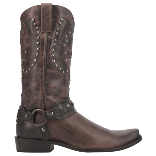 Image of Dingo Mens War Eagle Studded Square Toe Pull On Casual Boots Mid Calf