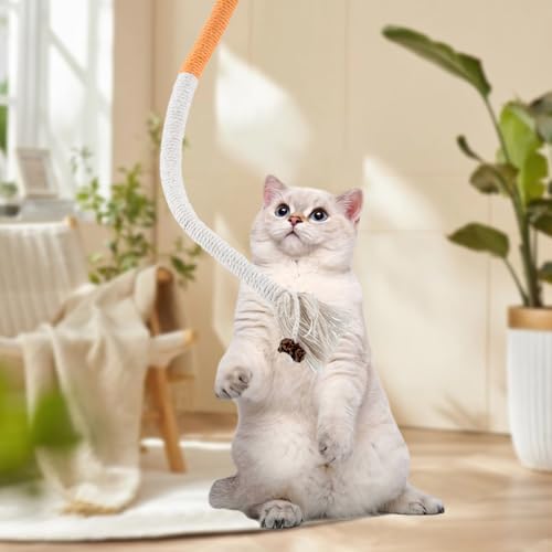 AYNKH Catnip Toy Bite Rope Chew Sticks, 6PCS Cats Kittens Teeth Cleaning Toys, Interactive Indoor Cat Nip Cotton Rope - Image 3
