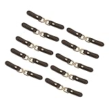 LLHCF Set mit 10 Leder-Knebelknöpfen mit Metallknopf zum Aufnähen...