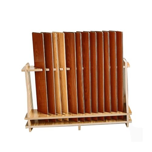 HXFAAFXH Floor Tile Display Stand,MDF Board Floor Sample Holder Door Stand,Ceramic Sample Display Rack,Building Material Display Shelf,Multi-Layer Convenient Wooden Plate Storage