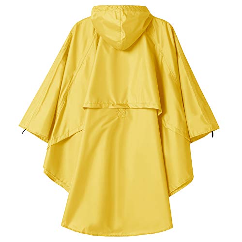 Regen Poncho Jacke Mantel für Erwachsene mit Kapuze wasserdicht mit Knöpfen im Freien - Image 4