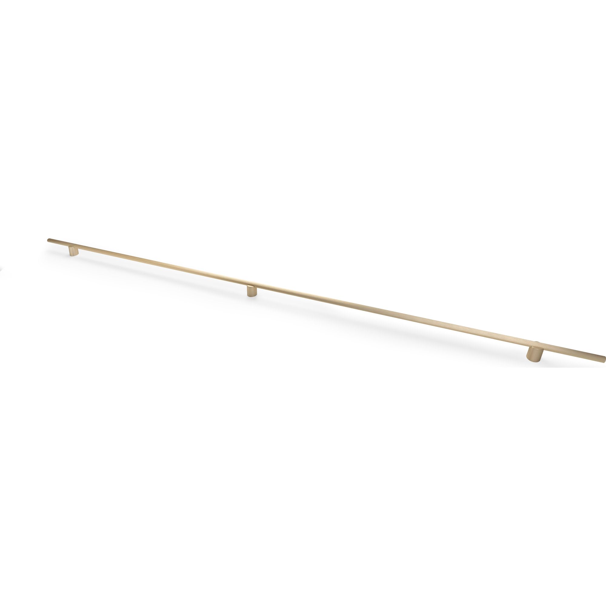 GTV Maniglia per Mobili LINEA – Maniglione a Barra in Alluminio 1200 mm, Maniglia Cucina Armadio Oro Chiaro Spazzolato, Interasse 2x512 mm, Zigrinato, Moderno