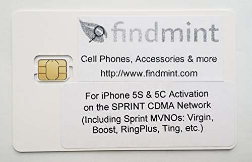 Sprint Boost Mobile Sprint Boost Virgin Mobile Iphone 5S & 5C Nano Sim Card Iccid Simglw416C thumb #1