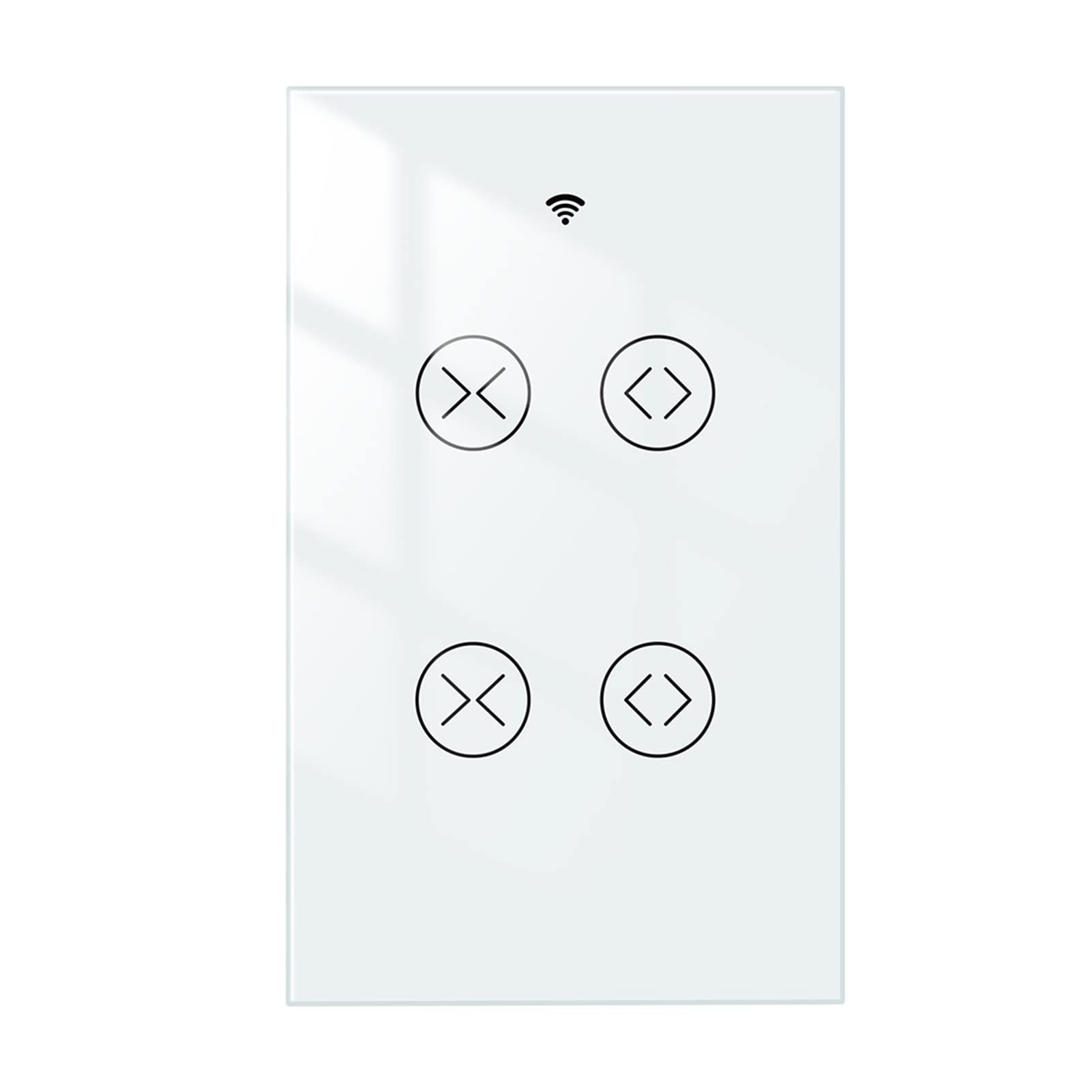 Smart Switch Smart Life WiFi Gang Double Curtain Blind Switch for Roller Shutter Electric Motor (Color : Switch EU Black, Size : W)(Switch Us White)