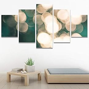 SIGNWIN 5 Panel Canvas Wall Art Abstract Closeup...