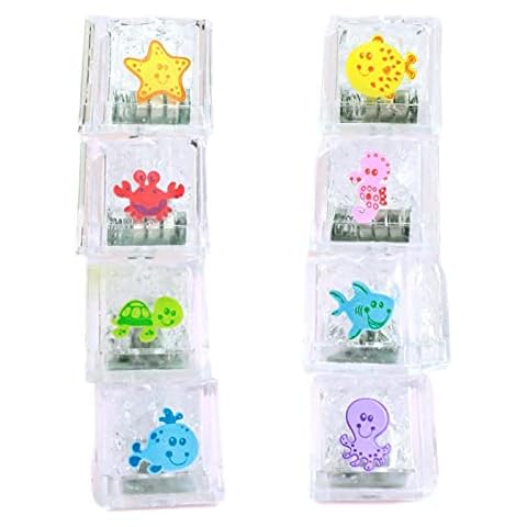 thorityau Baby Floating Toys- Bath Toys For Kids Light-up Ice Cube Lights Toy-Magic Ice Cube Toy-Glowing Colorful LED Lights Toys In Water- Bathtub LED Luminous Toy- Flashing Led Colorful Lights Cover