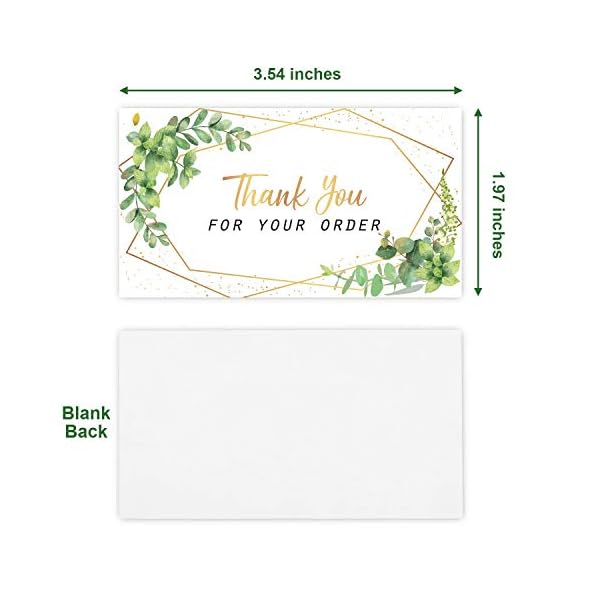 180 Stücke Thank You for Your Order Karte Unterstützen Sie Klein Unternehmen Kunden Thank You Karten Gold Folie und Grün… – Bild 4