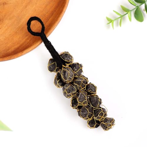 Image of Black Tourmaline Rough Chunks Vaastu Door Hanging for Protection from Negative Energy & Evil Eyes (Black)