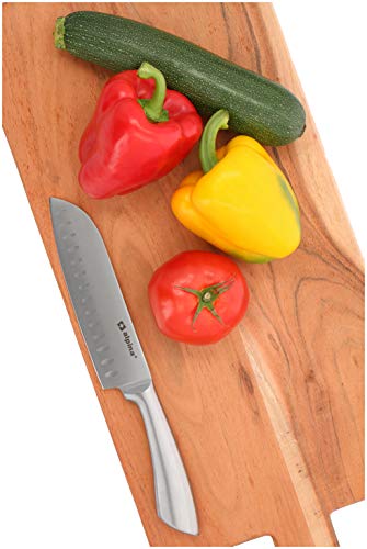 Santoku Knife - 31.5 cm Wide - Stainless Steel - for Meat, Fish and Vegetables - Image 6