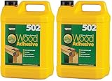 Everbuild 502 All Purpose Weatherproof Wood Adhesive – Suitable for typical Wood Bonding Applications – 5 Litre (Pack of 2)