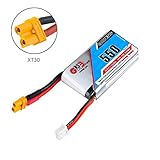 550mAh 80C 2S 7.4V LiPo Battery Pack with XT30 Plug for Micro FPV Racing Drone Quadcopter