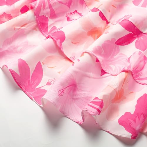 GRACE KARIN Girls Floral Maxi Dress Square Neck Wide Straps Smocked Summer Spring Flowy Dress 5-14Y4