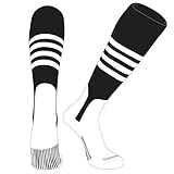 PEAR SOX OTC Baseball Softball Stirrup Socks (F, 7in) Black, White, Forest Green