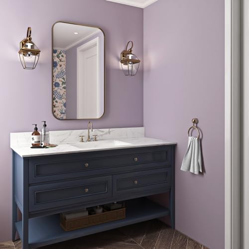 Papier peint adhésif violet imperméable pour rénover une salle de bain humide