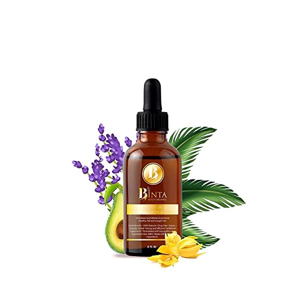 Binta Beauty Organics All Natural All Organic 100% Hair Growth Serum(2oz), Recommended For Thinning Hair, Weak Hair Or…