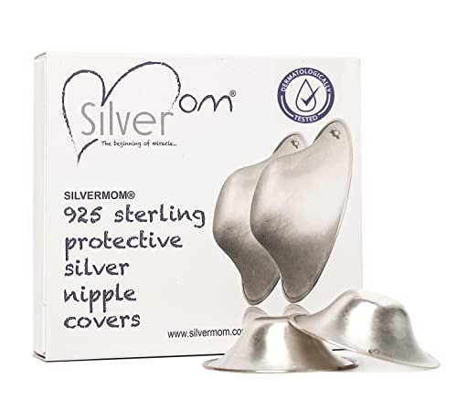 Image of The Original Silver Nursing Cups - Nipple Shields for Nursing Newborn - Newborn Essentials Must Haves - Nipple Covers Breastfeeding- Silvermom-Regular