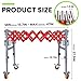 Industrial Roller Stand 600LB, Adjustable Height and Length, Red Conveyor Roller for Table Saw & Planer, Workshop Outfeed Stand with Wheels