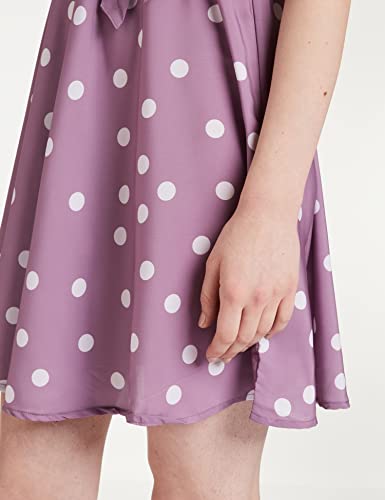 Image of TAGAS Women's Poly Rayon Fit and Flare Knee-Length Dress (OP-3316-PURPLE-S Purple S)