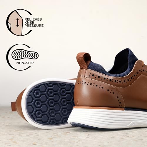 Bruno Marc Men's MaxFlex Dress Sneakers Oxfords Casual Wingtip Brogue Shoes - Image 5