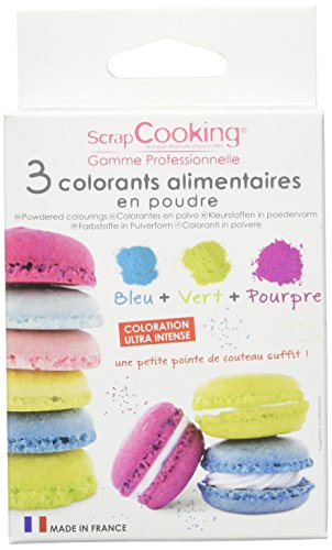  Scrapcooking Kit 3 Colorants Artificiels Bleu/...
