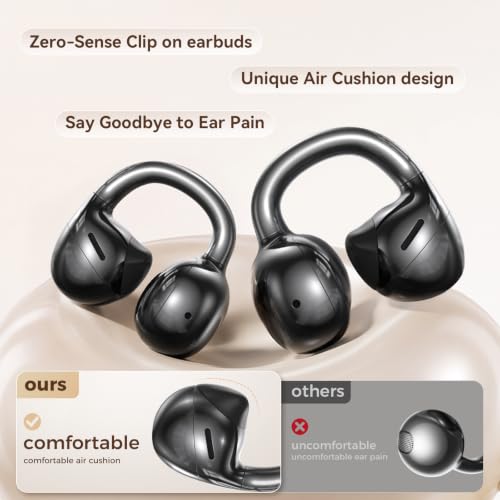 SUPERONE Open Ear Clip-On Earbuds with Air Cushion & Digital LED Display - image 4