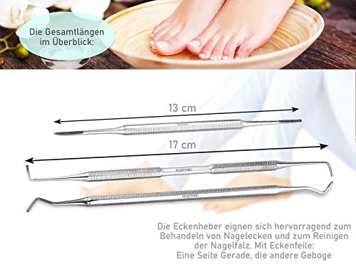 Nageltang voetverzorgingsinstrumenten set 7-delig nageltangen voor sterke nagels huidtang hoeklifter hoekvijl voor manicure en pedicure als set aanbieding - Image 4