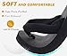 KuaiLu Flip Flops Women Arch Support Yoga Mat Comfortable Summer Beach Walking Thong Cushion Sandals Slip on Pool Outfits Travel Essentials Orthotic Slides Outdoor Slippers Shoes All Black Size 7.5