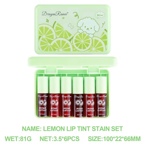 Eakroo 6-Color Korean Velvet Lip Tint Set - Waterproof, Vivid Color, Long Lasting Lip Gloss & Cheek Stain thumb #6