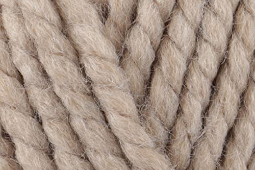 Lana Cygnet Seriously Super Chunky beige de 100g para tejer bufandas y bolsos 2
