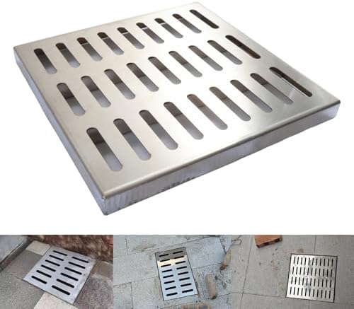 304 Stainless Steel Drain Grate,16 * 16in A15 Class Outdoor Drain...