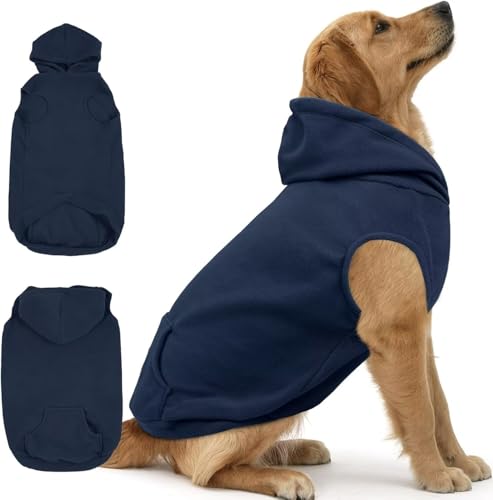 IECOii Hoody Hund,Hunde Hoodie groß Hunde Ärmellose Hoodie Hundesweatshirt Baumwoll Hundepullover...