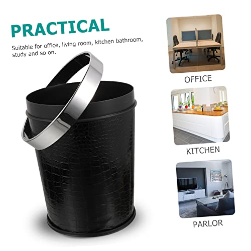 Caneca de basura rectangular negra Happyyami miniatura 4