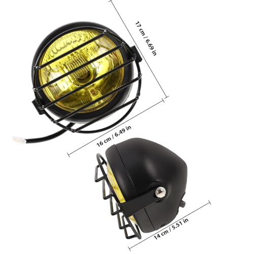 Projecteurs moto antibrouillard compacts Zerodeko avec grille de protection noire