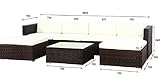 SVITA Lugano Poly Rattan Lounge Garten-Set XXL Sofa-Set Garnitur Gartenmöbel Couch-Set - 7