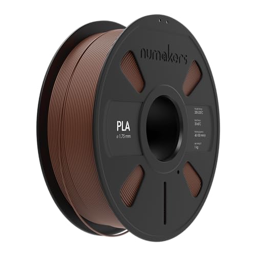 Image of NUMAKERS PLA+ 3D Printer Filament, 1.75mm, Dimensional Accuracy + /- 0.03 mm, 1 kg Spool (2.2 lbs), Compatible with Most FDM Printers (Chocolate Brown)