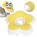 Tyenaza Cat Cone Collar, Flower Shaped Pet Recovery Elizabeth Collar Waterproof Cat AntiLicking Collar Pet Supply (L)