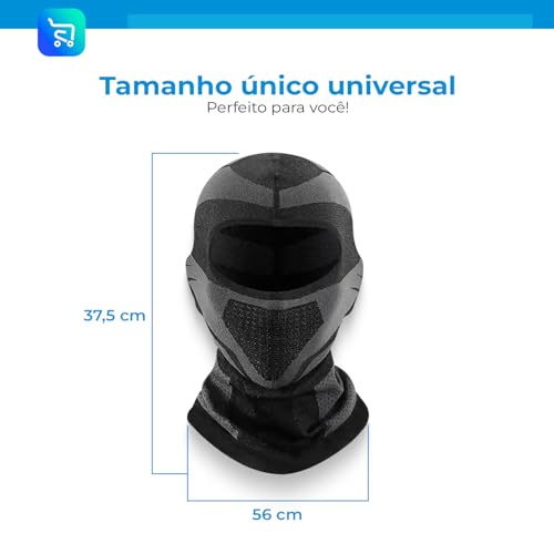 Touca Ninja Toca Balaclava Proteção Uv Térmica Resistente Frio Vento Calor Máscara para Moto Motoque