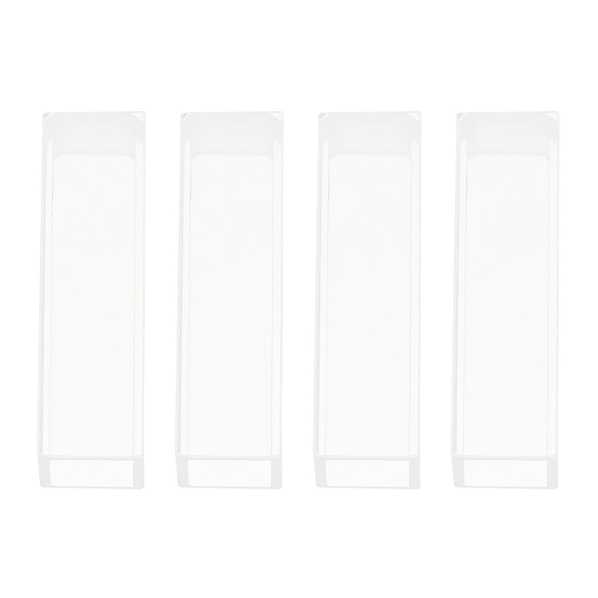 FRCOLOR Cuvette in Vetro Lunghezza del Cammino 10mm Set di 4 per Spettrofotometro per Analisi Spettrale in Laboratorio