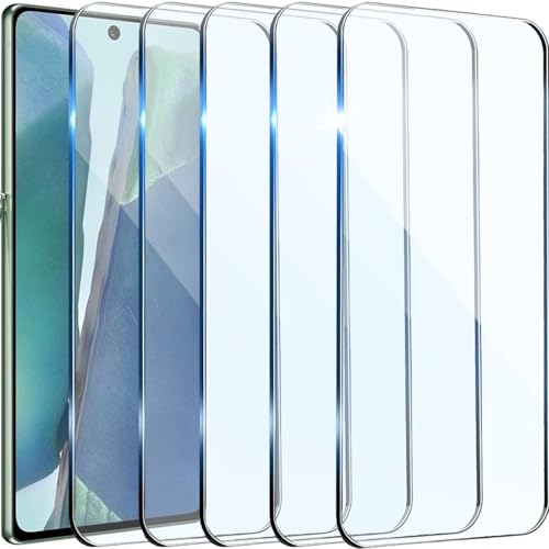 Amleute 【5+1 Packs】 Designed for Samsung Galaxy Note 20 Screen Protector【9H Tempered Glass】 Compatible with Samsung Note20 5G
