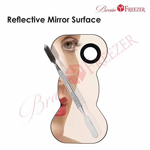 Image of Brain Freezer Shiny Makeup Palette With Stainless Steel Round Shape Spatula, 100 g (Bow Silver)