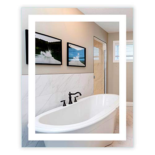 Buy Mirrors & Marble Small LED Wall Mirror Front Lit Rectangular