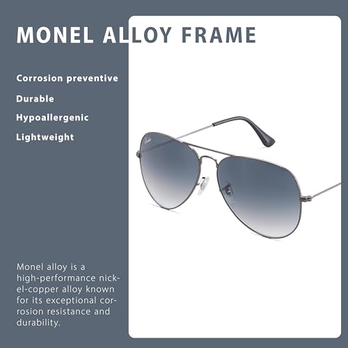 Image of Classic Aviator Teardrop Style Glass Lens Metal Frame Sunglasses For Men Women UV400 Protection