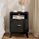 Fluted Nightstand with...