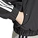 adidas Women's 3-Stripes Woven Sportswear Bomber Windbreaker, Black/White, Large