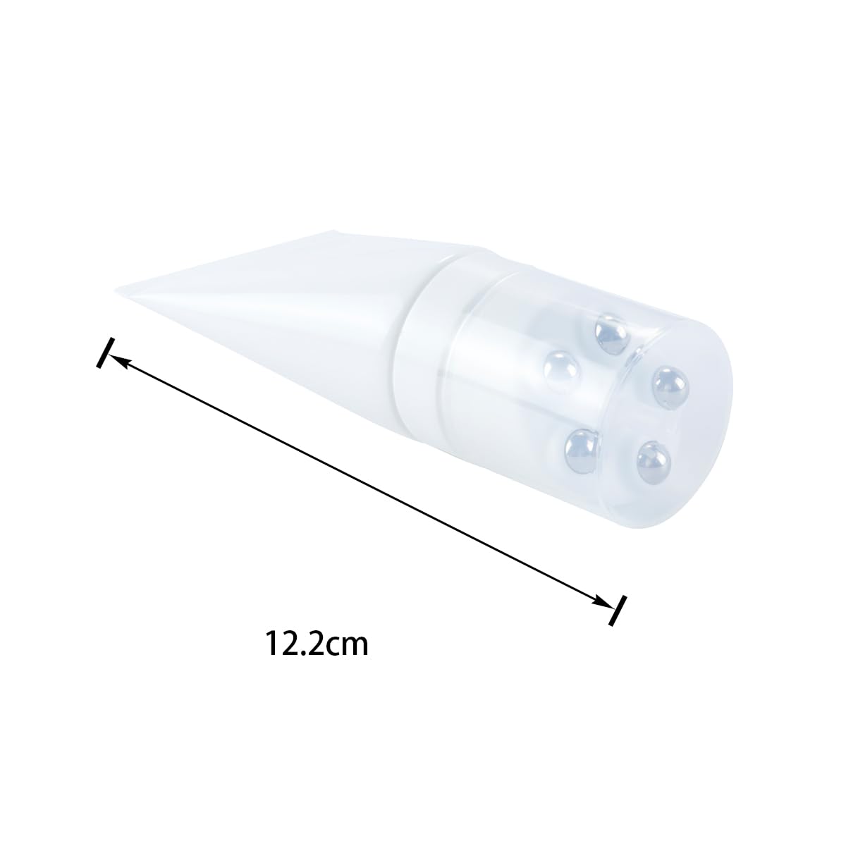 Ausi Botellas roll-on vacías de 50 ml con 5 tapones, tubos rellenables de protector solar para crema adelgazante, masaje facial y cuidado de la piel, color blanco
