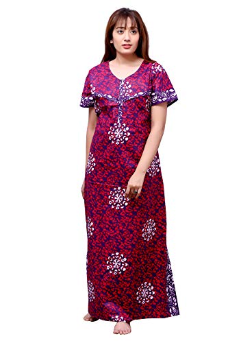 Image of Feeding Nighty in Fine Cotton 2 Side Zips for Feeding Purpose & Neck Buttons for Easy Wearing Soft Cotton Maternity Nighty for Women Feeding Combo Feeding Nighty for Women Cotton Combo of 2Pcs