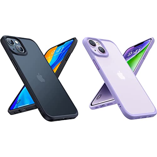 TORRAS Guardian iPhone 14/13 Case Amethyst Purple+Frosted Black