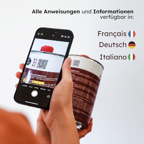 Premium Leinöl-Firnis - 1 Liter - harzfrei, natürlicher Holzschutz für Innen- und Außen, Ideal als Holzöl zur Verbesserung der Haltbarkeit – Craft Colors WOOD Made in Germany