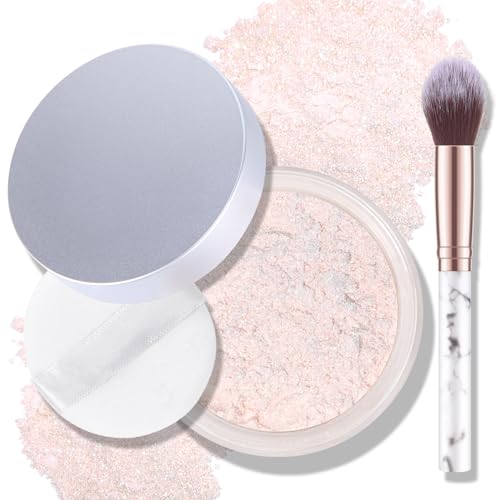 KYDA Pearl Poudre pour le visage - Poudre scintillante pour le visage - Longue durée - Couverture brillante et légère - Texture fine - Finition douce - N° 01