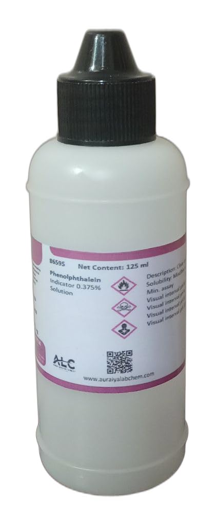 ALC Phenolphthalein Indicator Solution 0.375%, 125 ml, Clear Colourless Liquid, Laboratory Grade-image-2
